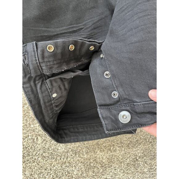 WELL KNOWN Dean Street Jeans Men Jet Black SZ 34 Stretch Distressed MSRP $200 - Picture 9 of 12